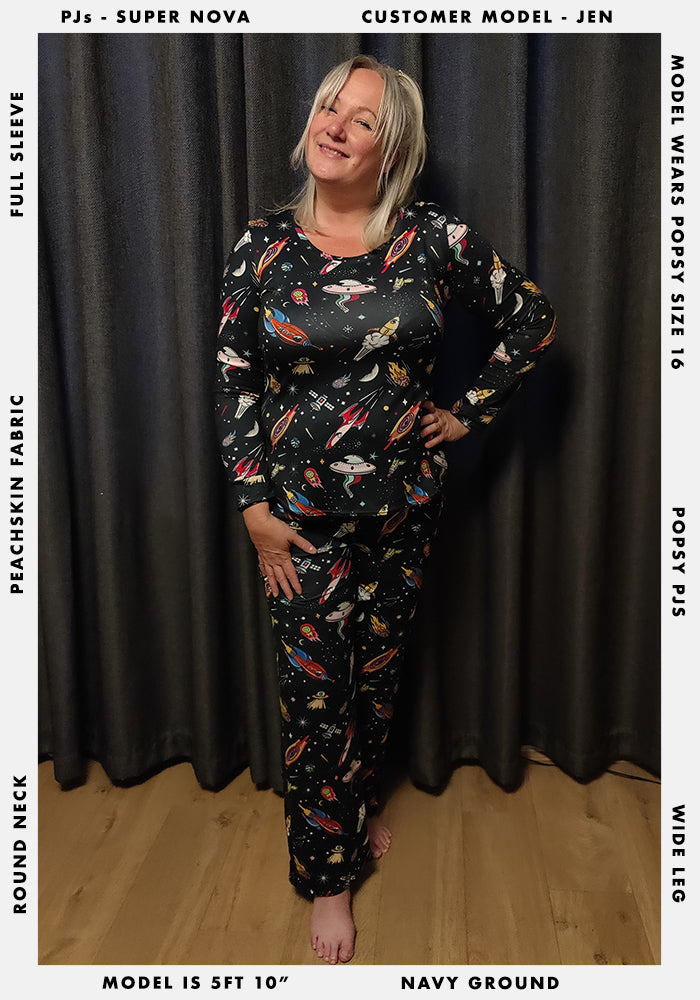 Super Nova Spaceships Print Pyjama Set