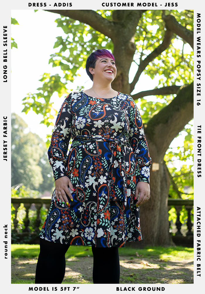 Addis Winter Paisley Print Dress