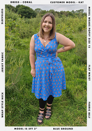 Coral Conversational Lobster Print Dress