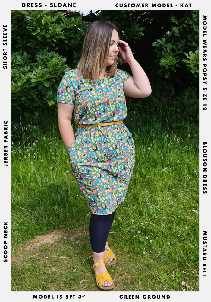 Sloane Multi Coloured Animal Print Blouson Dress