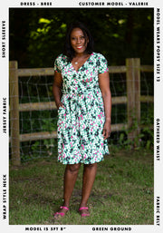 Bree Green Animal Print Dress