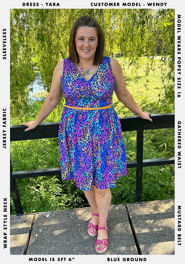 Yara Rainbow Animal Print Dress