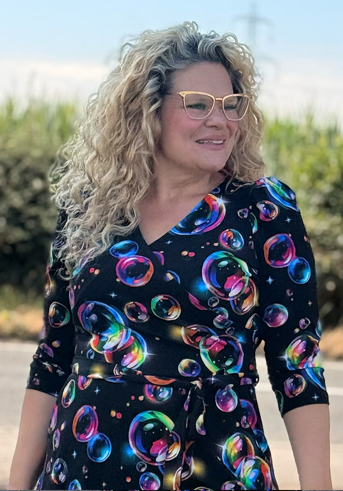 Daye Bubbles Print Cotton Midaxi Dress