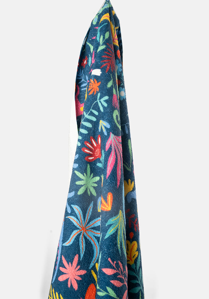 Eleventh angle of Large Dinosaur Blue Print Towel