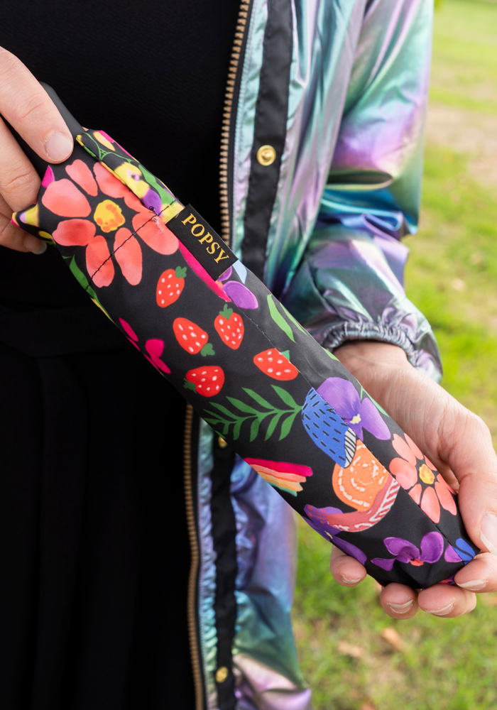 Garden Rainbow Floral Print Umbrella