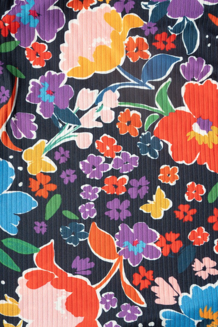 Lenna Floral Wrap Neck Top