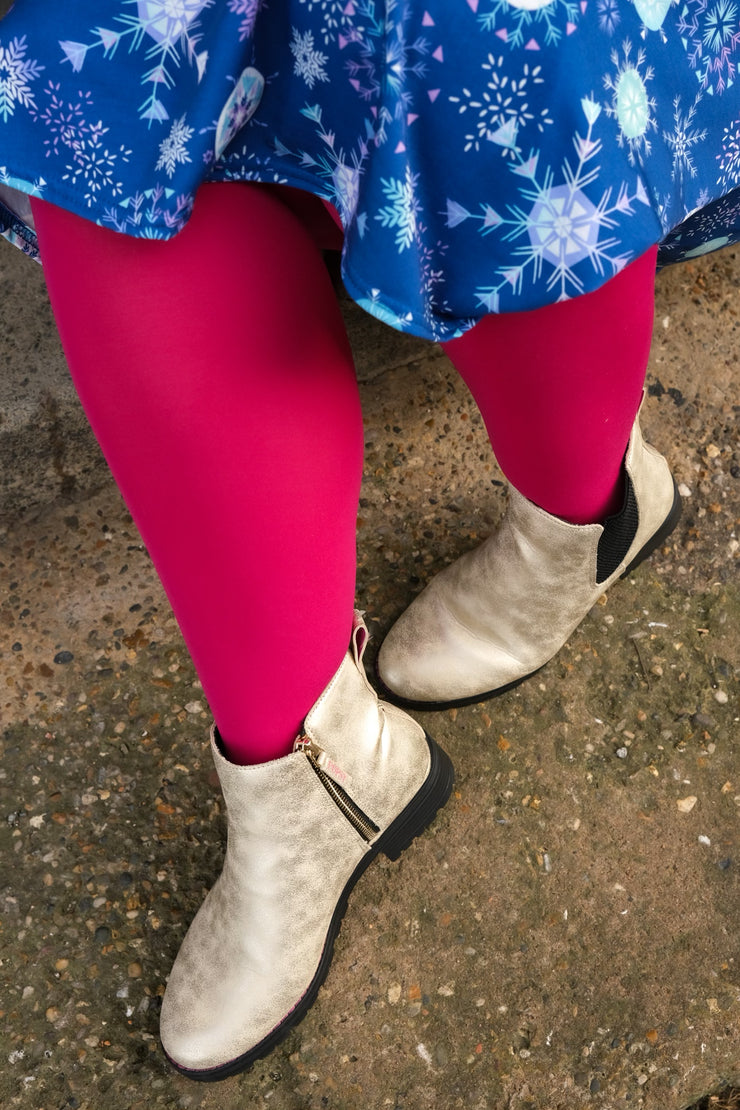 Gold Chelsea Boots