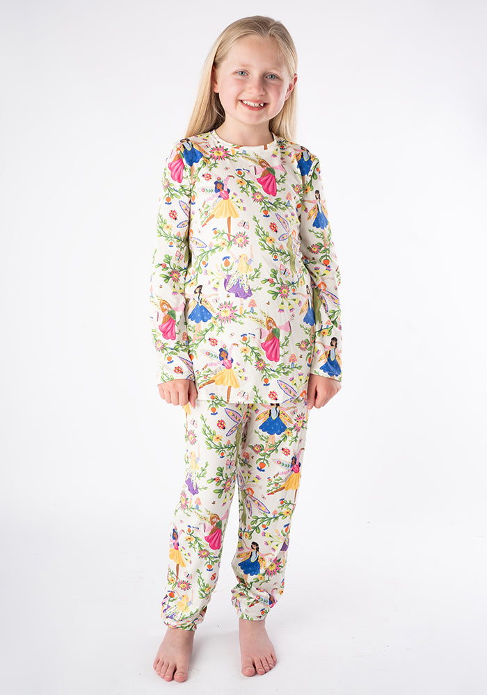 Children's Dancing Fairies Print Pyjama Set (Sugarplum)