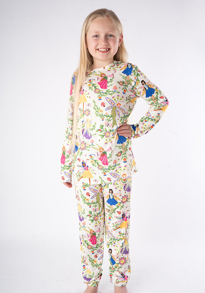 Children's Dancing Fairies Print Pyjama Set (Sugarplum)