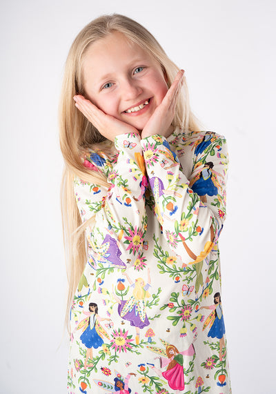 Children's Dancing Fairies Print Pyjama Set (Sugarplum)