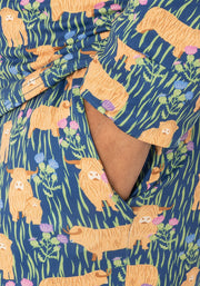 Daisy Highland Cow Print Pyjama Set