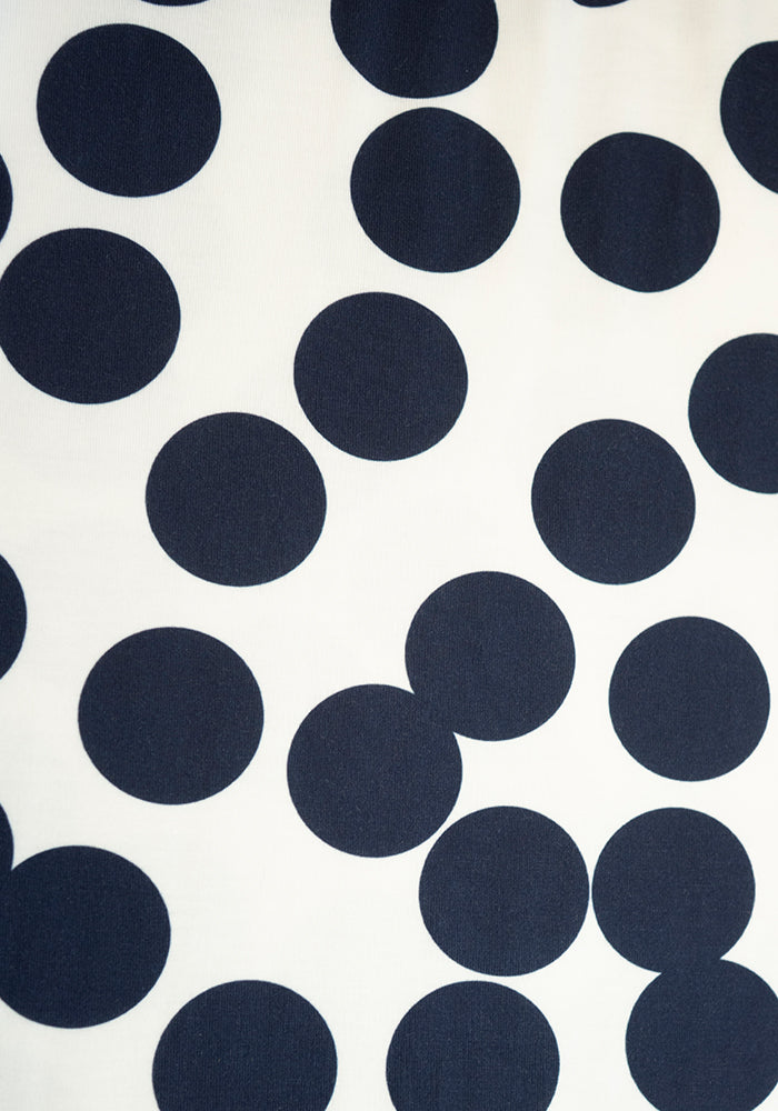 Dally Navy/Cream Large Spot Full Leg Jumpsuit