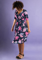 Darcy Floral & Dragonflies Print Swing Dress
