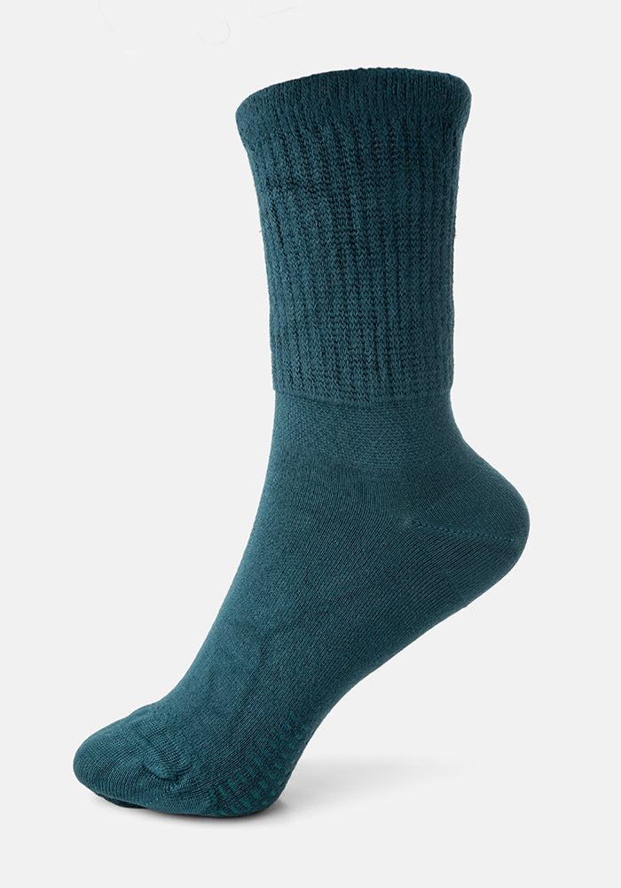 Front view of Dark Teal Bamboo Socks
