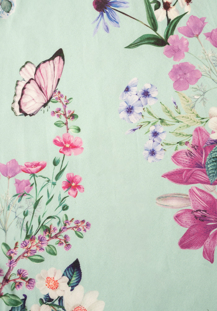 Darlene Floral Butterflies Print Pyjama Set