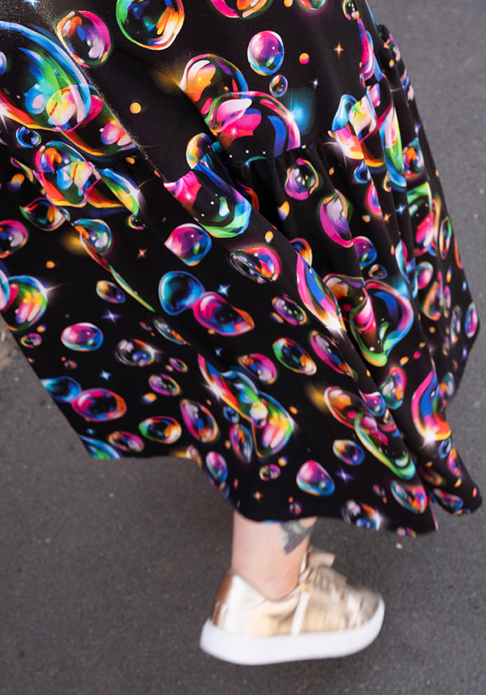 Daye Bubbles Print Cotton Midaxi Dress