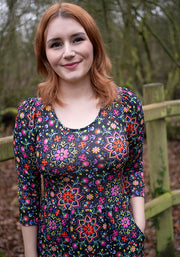 Dempsey Bright Floral Print Tiered Hem Midaxi Dress
