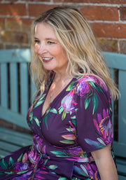 Denali Large Scale Floral Print Midaxi Dress