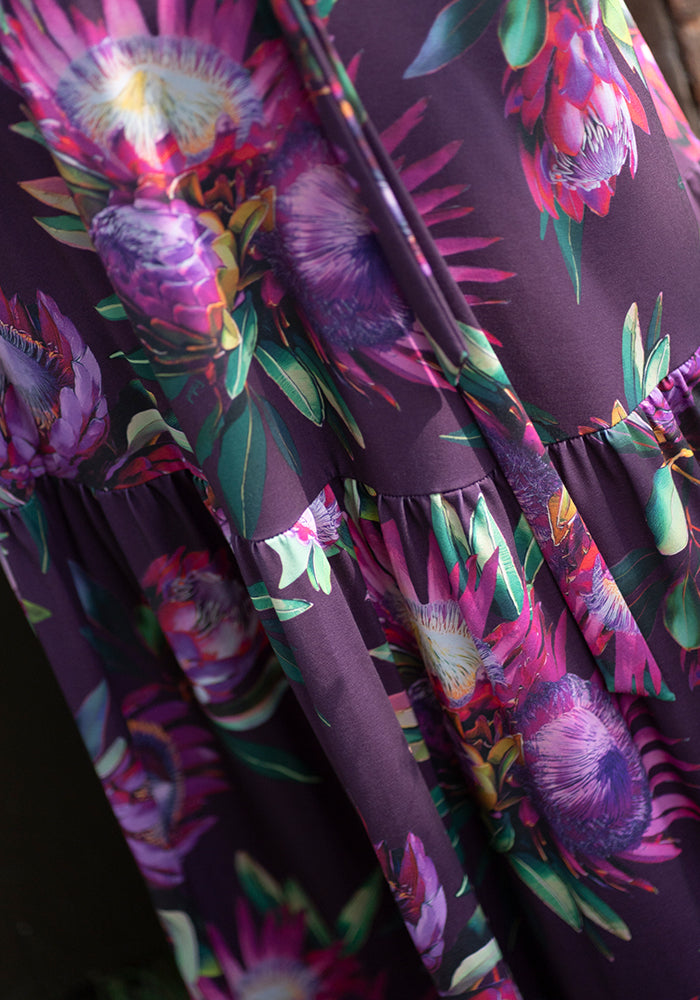 Fourth angle of Denali Large Scale Floral Print Midaxi Dress