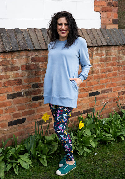 Denim Longline Popsy Sweatshirt