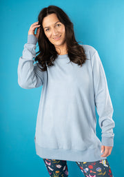 Denim Longline Popsy Sweatshirt