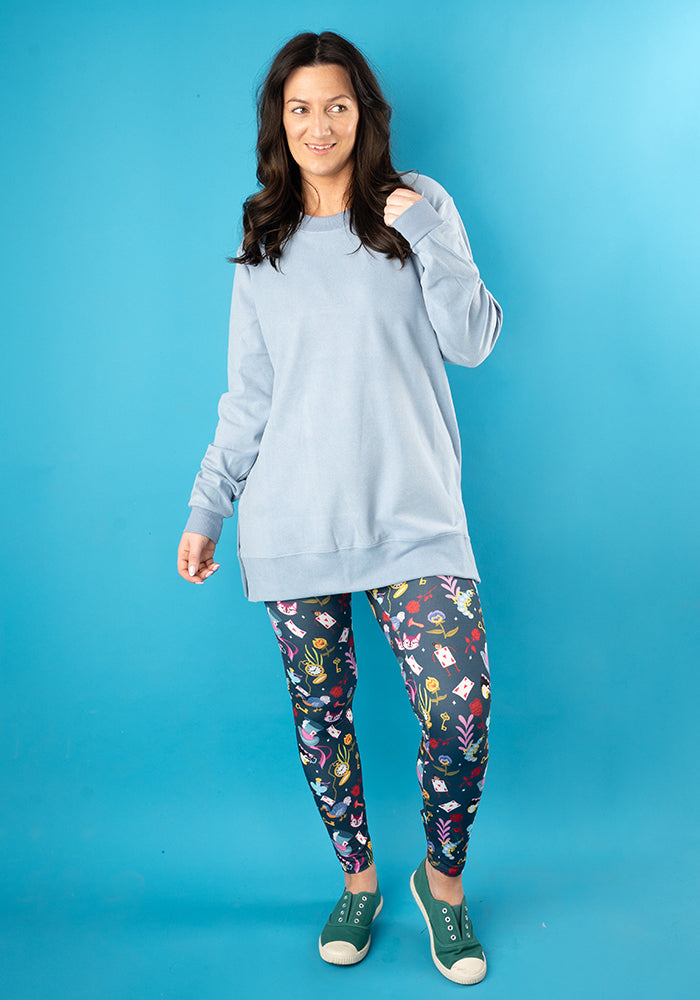 Fifth angle of Denim Longline Popsy Sweatshirt