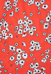 Denver Red Ditsy Floral Print Midi Dress