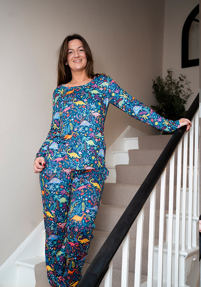 Devon Dinosaur Print Pyjama Set