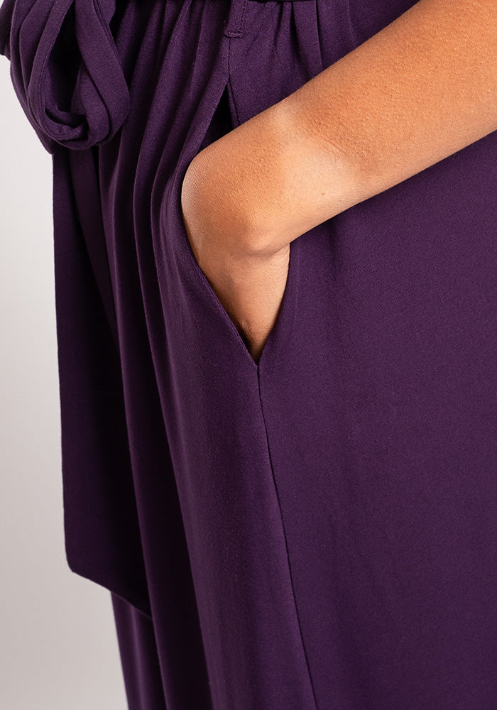 Devorah Purple Viscose Maxi Dress