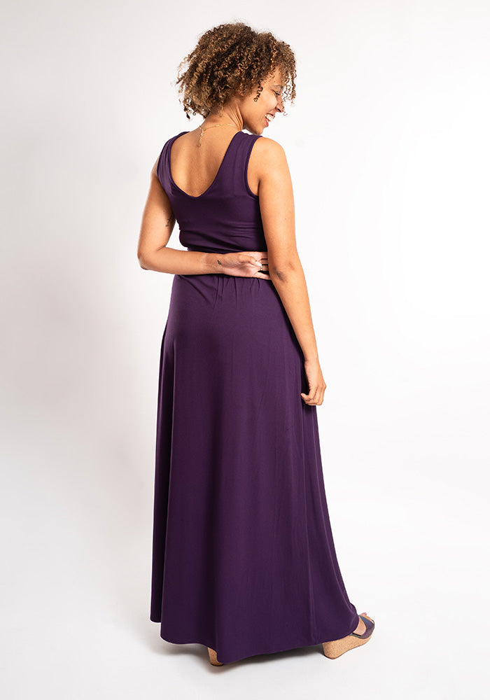 Devorah Purple Viscose Maxi Dress