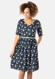 Dewey Puddle Duck Print Dress