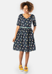 Dewey Puddle Duck Print Dress