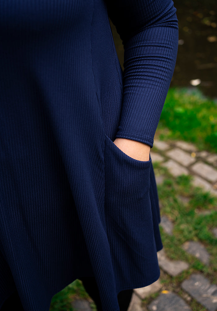 Fourth angle of Dez Navy A Line Tunic