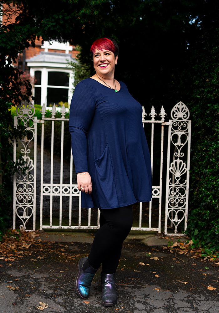 Third angle of Dez Navy A Line Tunic