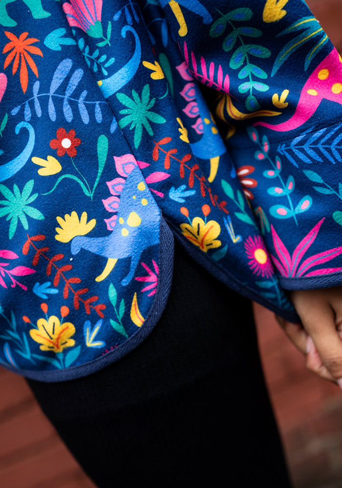Seventh angle of Dino Print Fleece Top