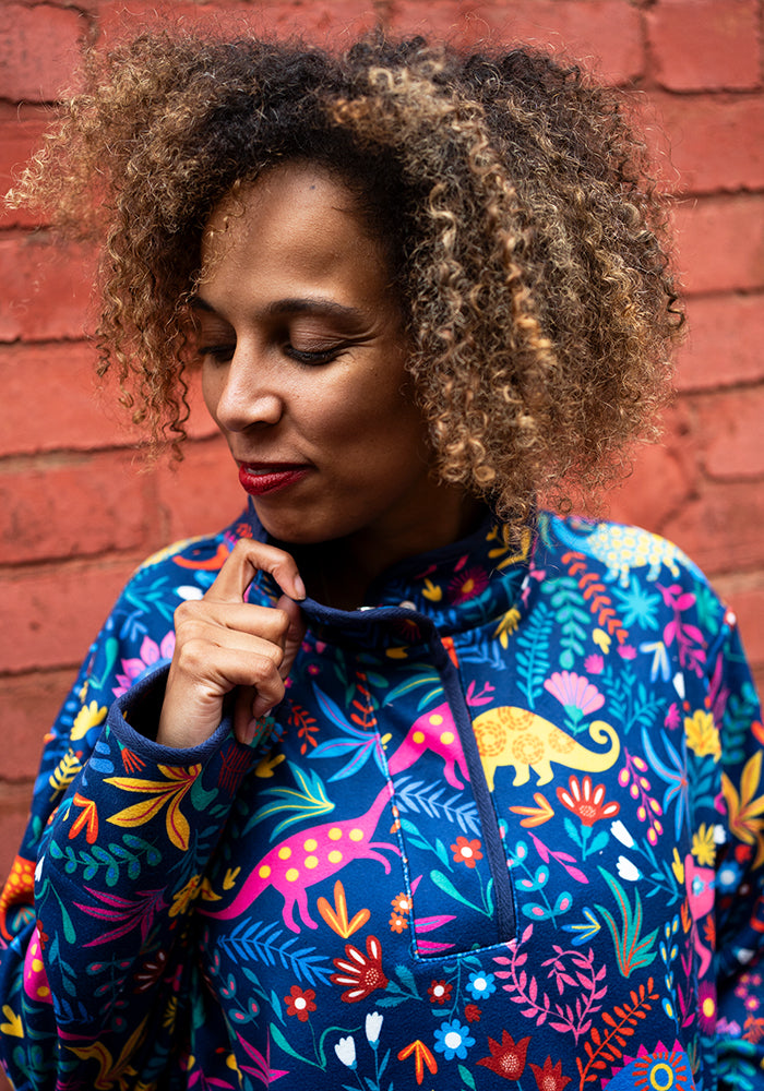 Sixth angle of Dino Print Fleece Top