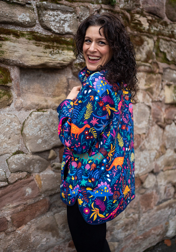 Ninth angle of Dino Print Fleece Top