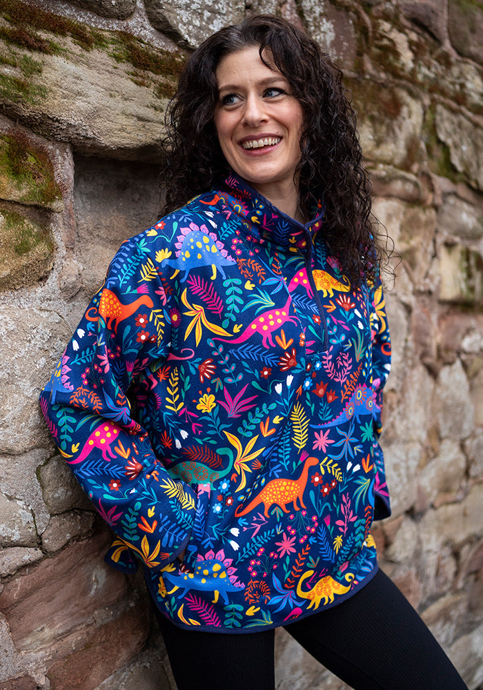 Fourth angle of Dino Print Fleece Top