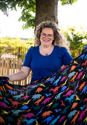 Black Dinosaur Print Scarf