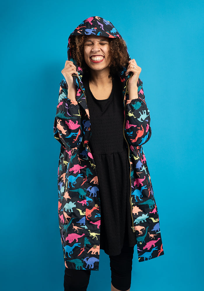 Eleventh angle of Dinosaur Print Popsy Coat