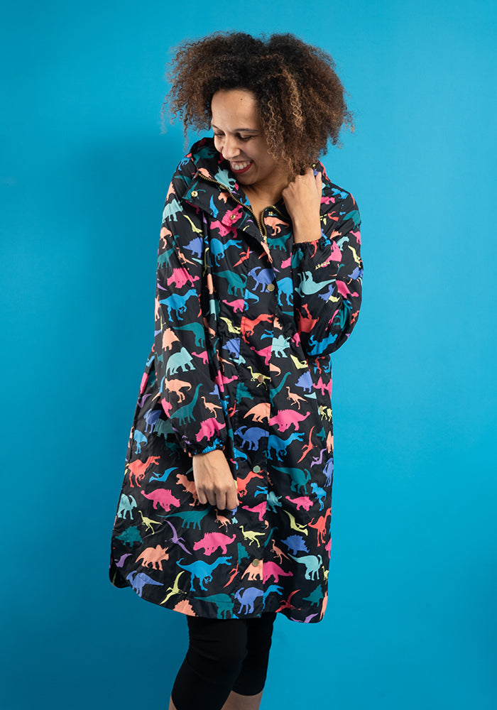 Ninth angle of Dinosaur Print Popsy Coat