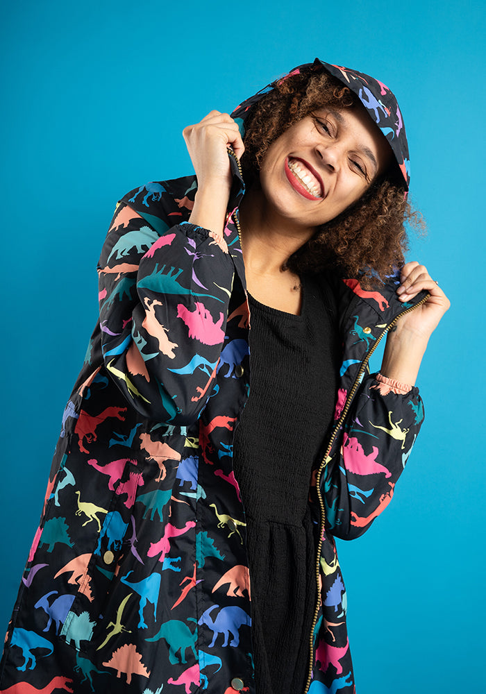 Fifteenth angle of Dinosaur Print Popsy Coat