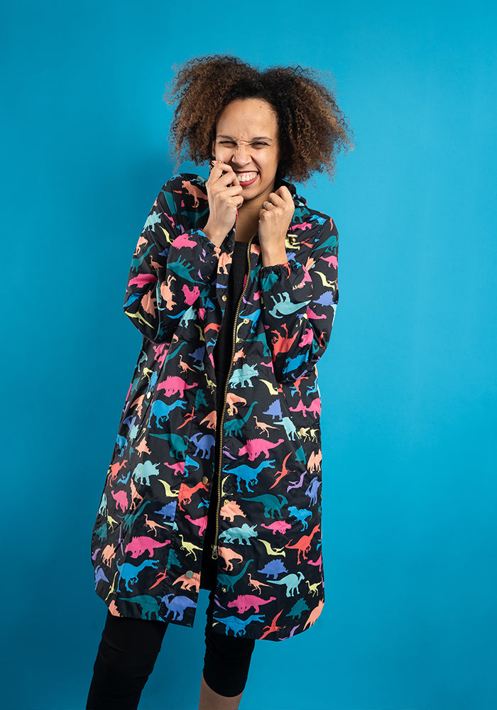 Twelfth angle of Dinosaur Print Popsy Coat