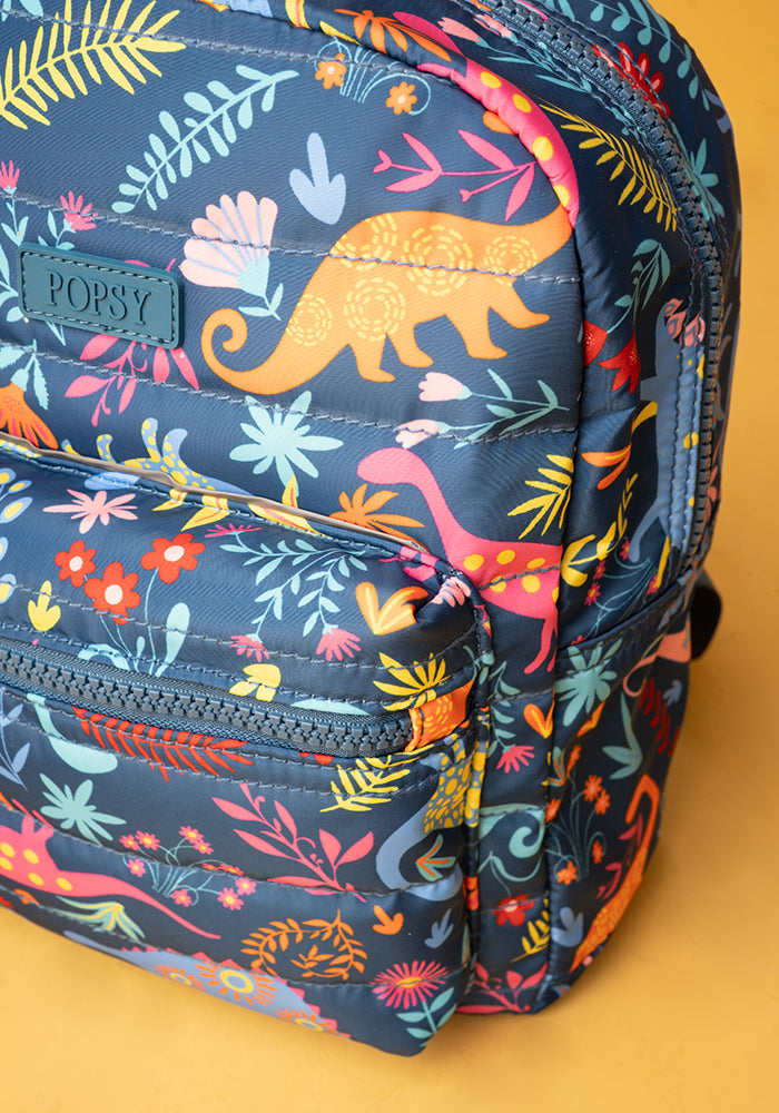 Eighth angle of Dinosaur Print Mini Backpack