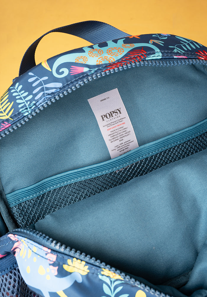 Sixth angle of Dinosaur Print Mini Backpack