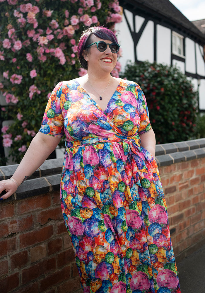 Esmeray Disco Ball Print Midaxi Dress