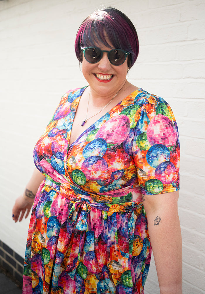 Esmeray Disco Ball Print Midaxi Dress