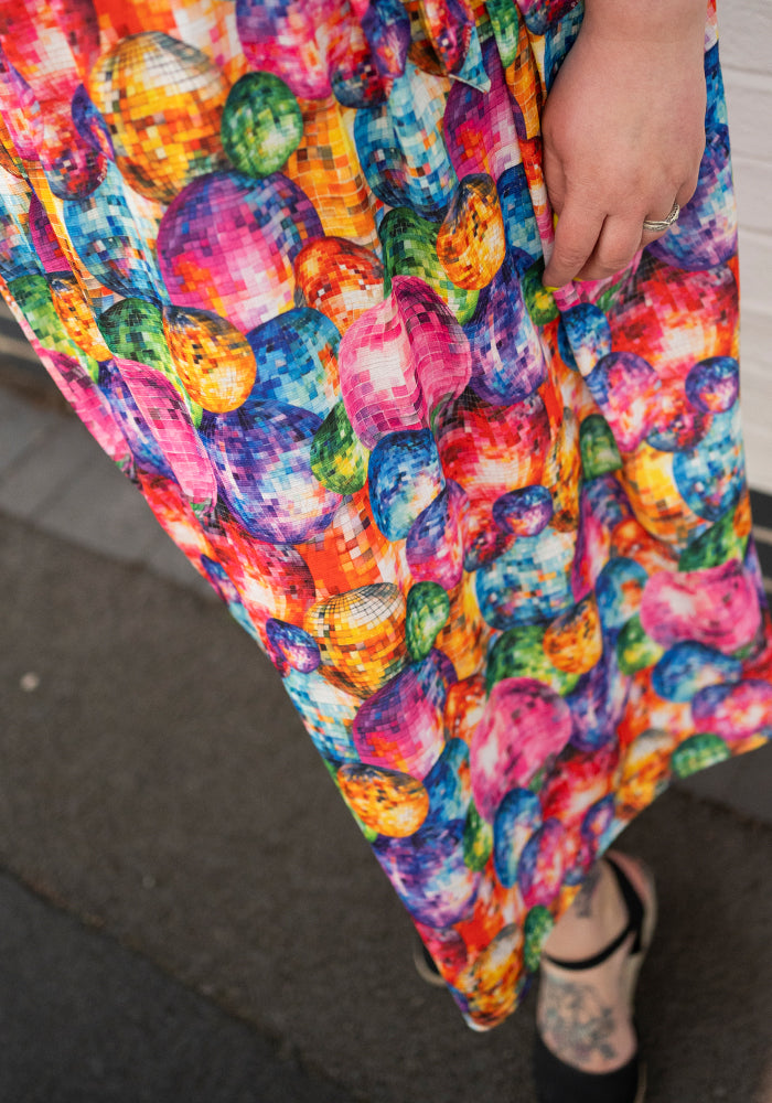 Esmeray Disco Ball Print Midaxi Dress