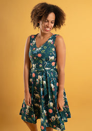 Dita Lemurs Print Full Skirt Dress