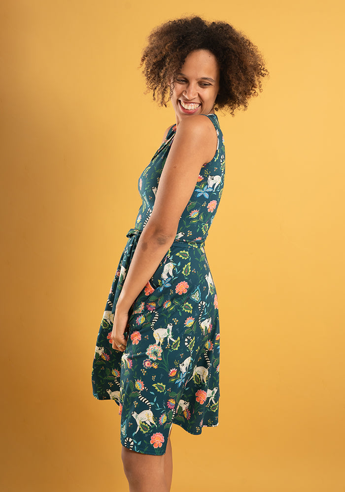 Dita Lemurs Print Full Skirt Dress